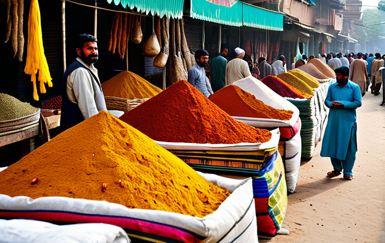 파키스탄의 할랄 음식 문화 - Family Feast**

"A Pakistani family gathered around a table laden with traditional Halal dishes, inc...