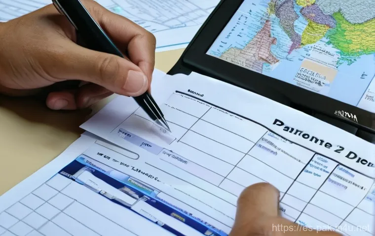 파키스탄 비자 신청 절차 - **Prompt 1: The Diligent Traveler Organizing Documents**
    "A person of Hispanic descent, in their...