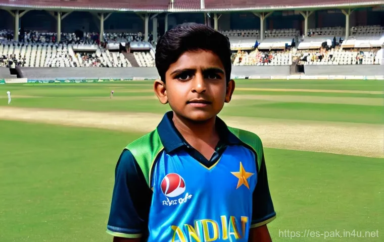 파키스탄 크리켓 선수 바바르 아잠 - **Prompt:** A dynamic, elegant, full-body shot of male cricketer Babar Azam, dressed in a pristine w...